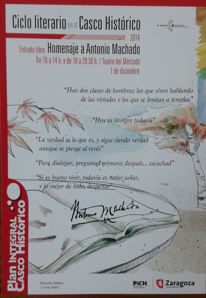 2014_12_01 CARTEL Ciclo Literario PICH Antonio MACHADO 01-N