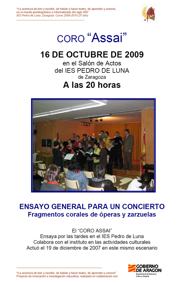 coro assai ies pedro de luna