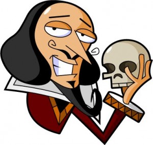 shakespeare with skull